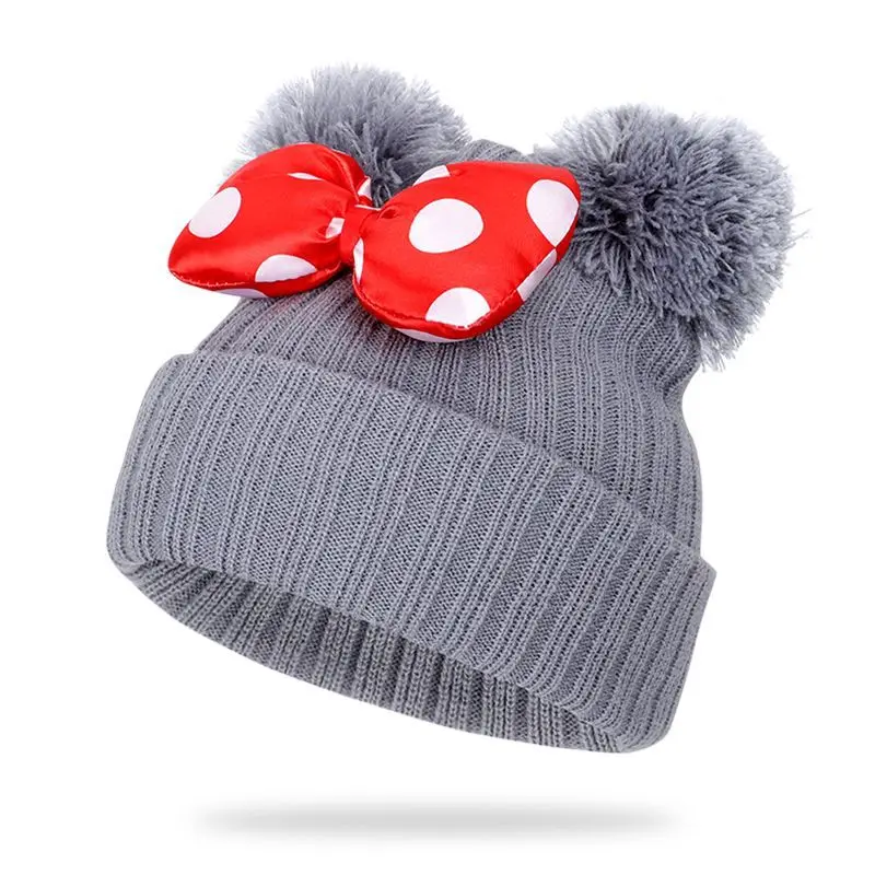 Gorro de algodón con lazo infantil - Calor para otoño e invierno - imagen 2