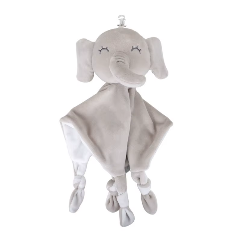 Detalle de las orejas del conejito de peluche