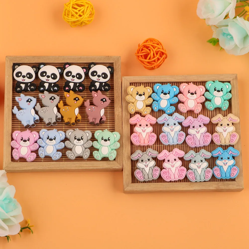Kovict cuentas de silicona con forma de animales para niños - imagen 3