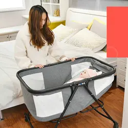 Cuna plegable portátil para recién nacidos con tienda extraíble