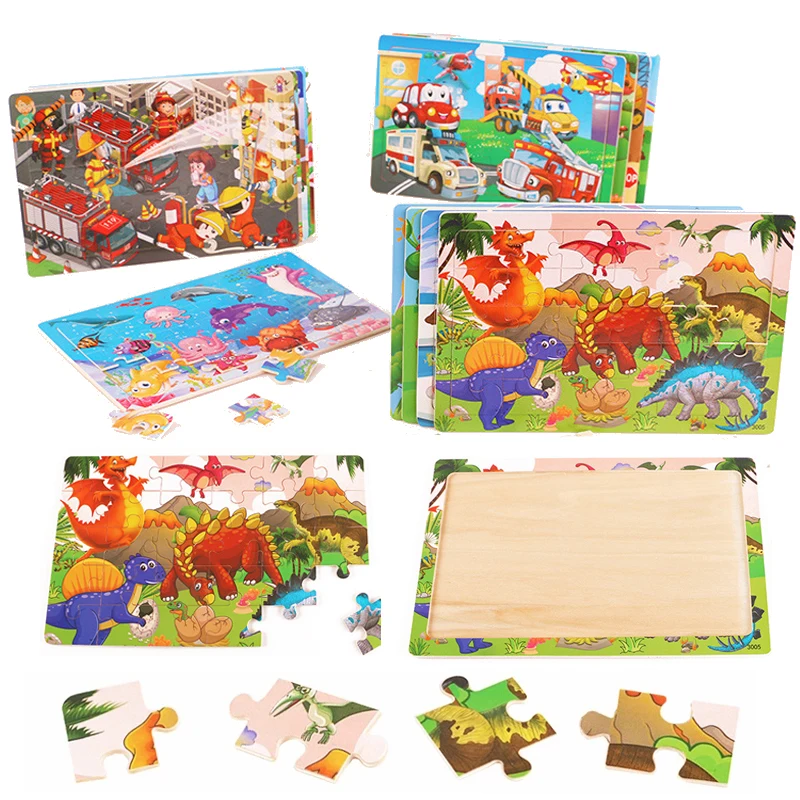 Puzle Montessori de madera 3D con animales para bebés - imagen 4