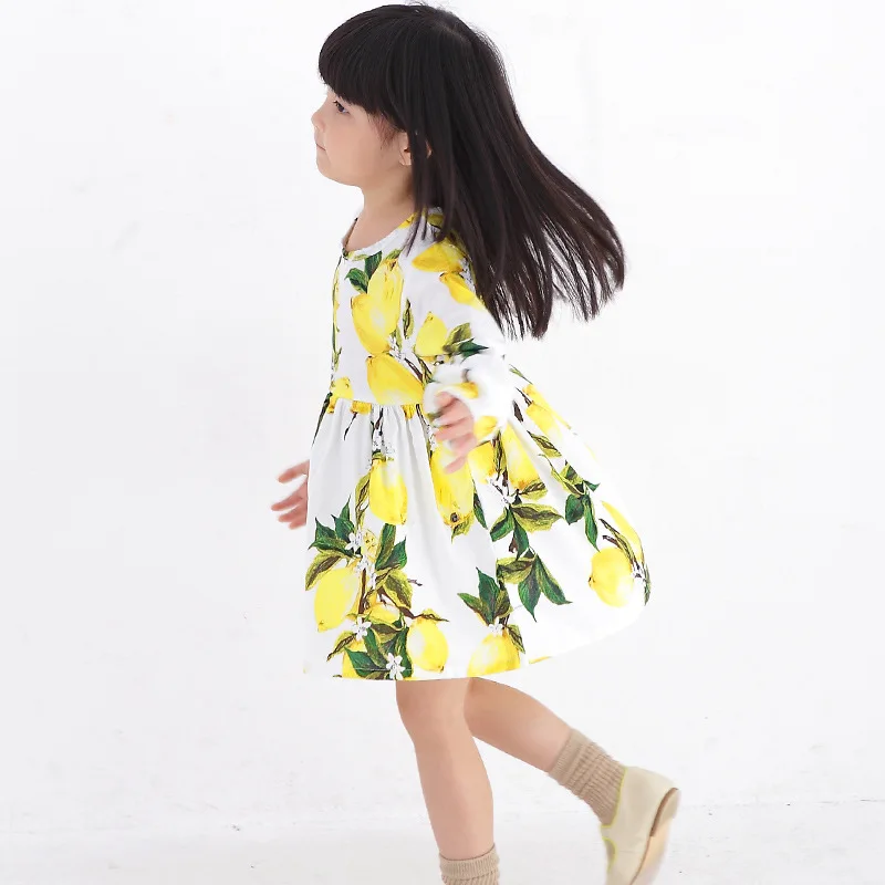 Vestido infantil de manga larga
