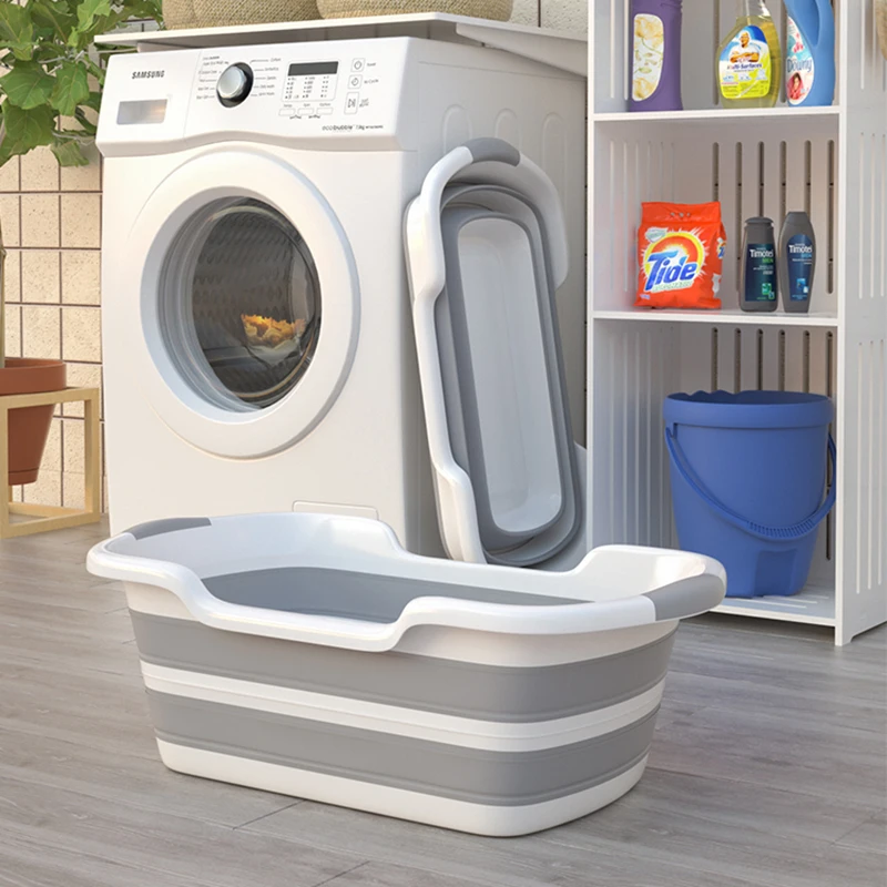 Bañera plegable de silicona para bebé - Antideslizante y portátil - imagen 3