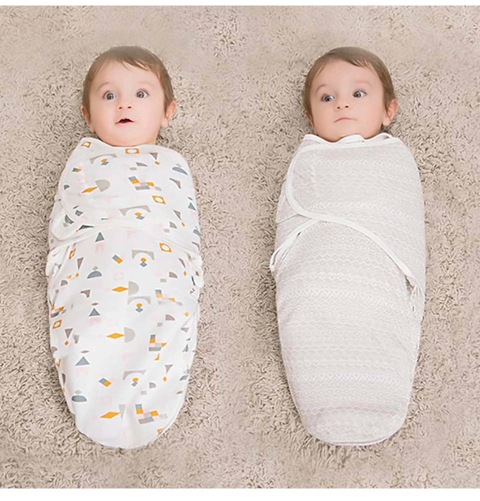 Saco de dormir envolvente de algodón para bebé
