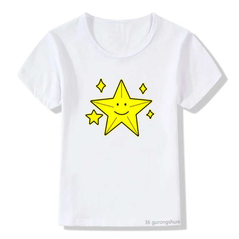 Camiseta infantil manga corta con dibujos animados para verano