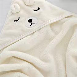 Manta de lana con dibujos animados para bebé recién nacido