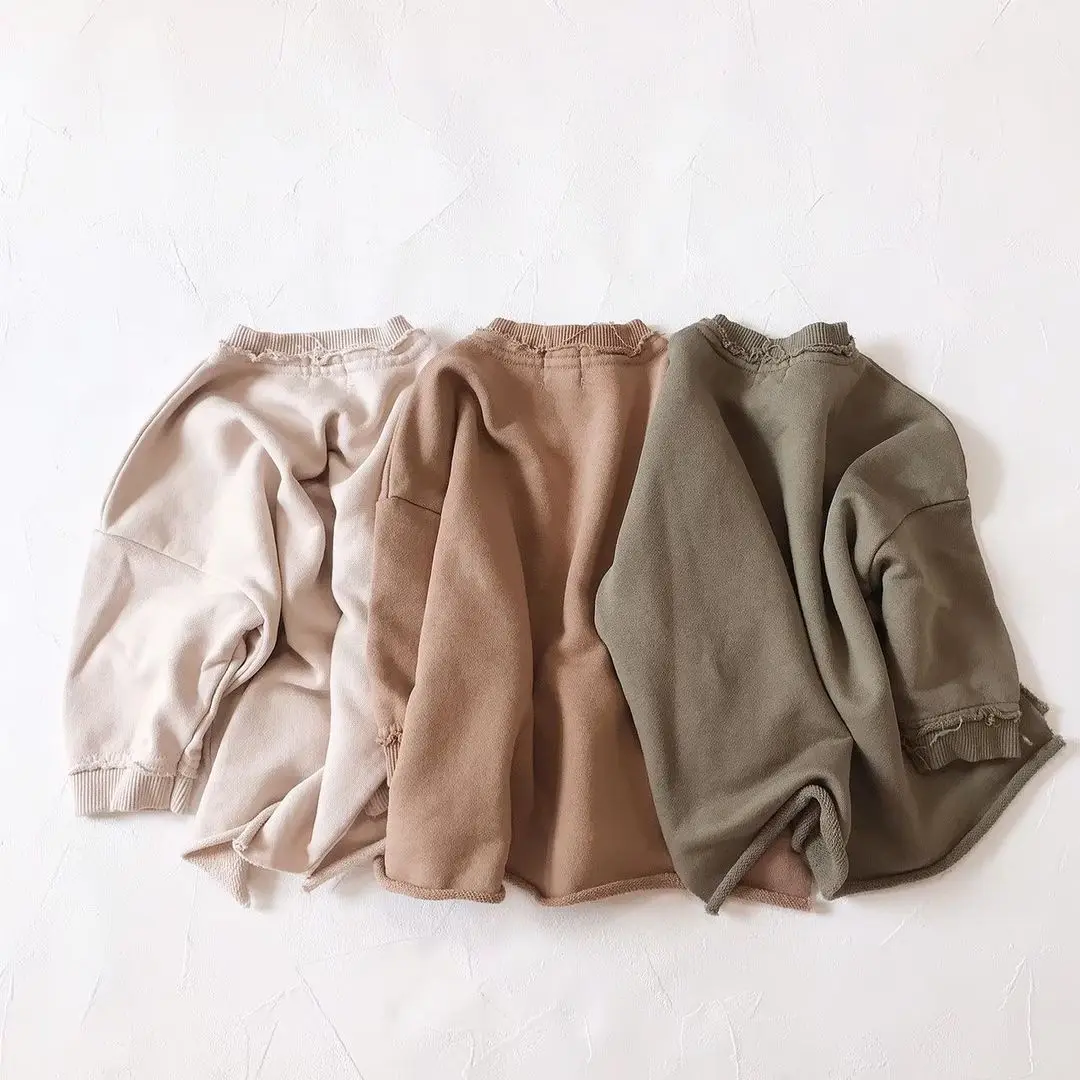 Sudadera holgada de cuello redondo y manga larga para niños - imagen 2