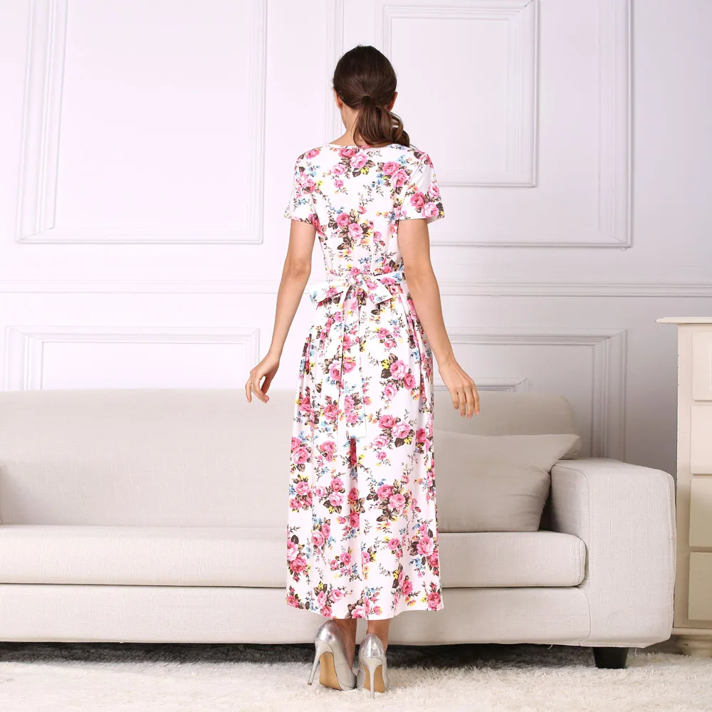 Vestido premamá de verano estampado para embarazo y lactancia - imagen 5
