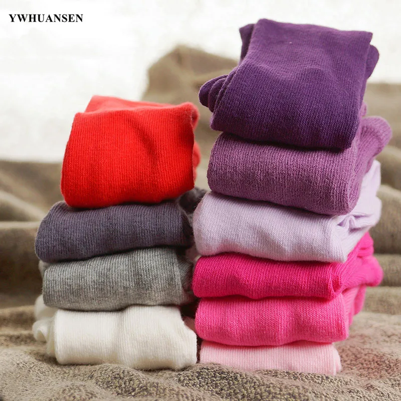 YWHUANSEN Pantimedias para bebé – Lisas primavera y otoño - imagen 5