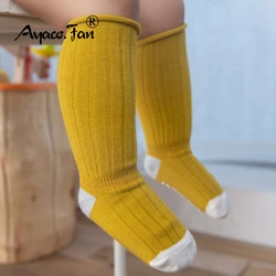 Calcetines bebé recién nacido a rayas de algodón suave antideslizantes