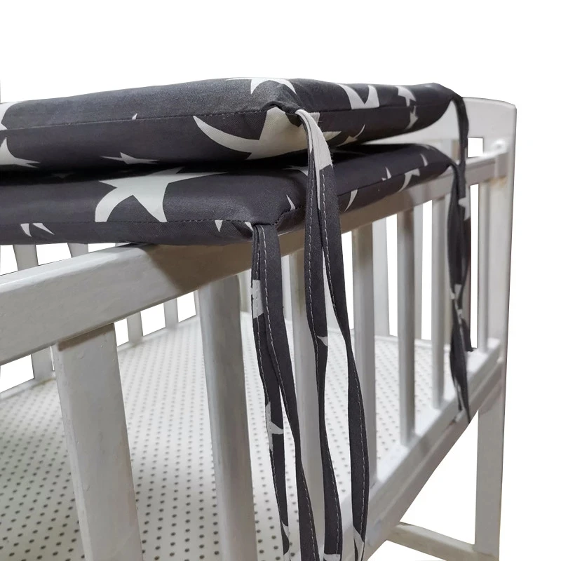 Parachoques estilo nórdico para cuna de bebé – Algodón suave lavable - imagen 3