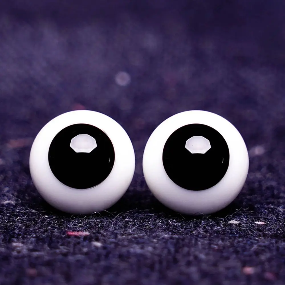 Ojos de cristal para muñecas BJD en azul negro con seguridad infantil - imagen 5