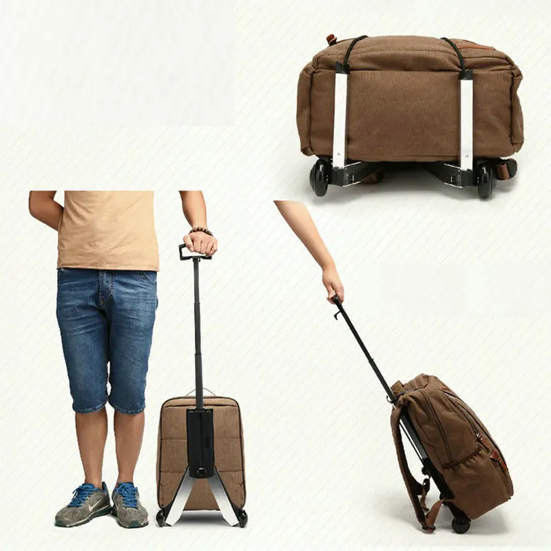 Carrito de equipaje plegable de aluminio para mochila escolar - imagen 5