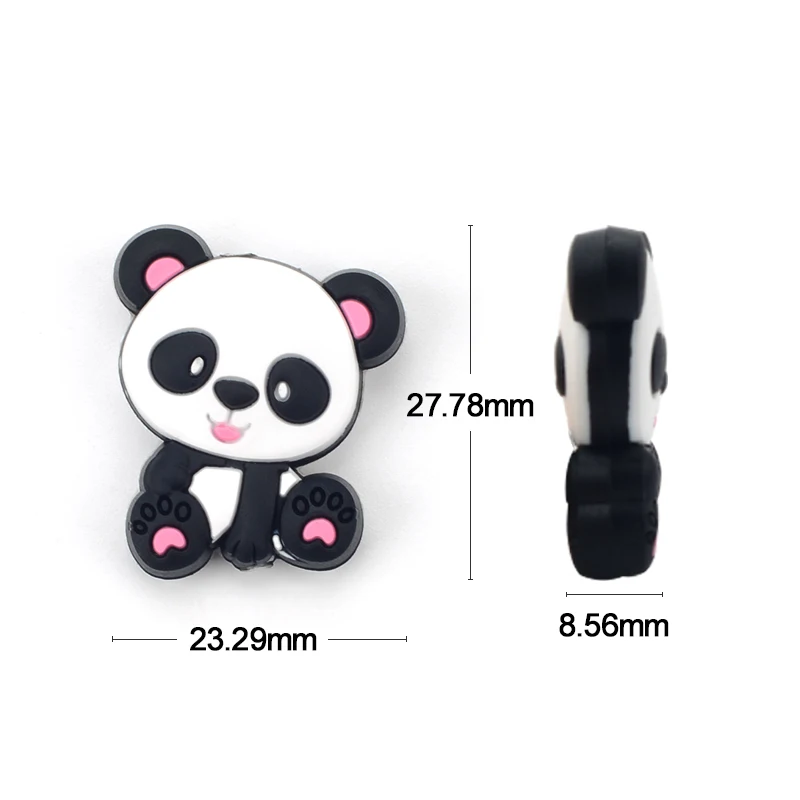 Cuentas de silicona Panda en colores surtidos
