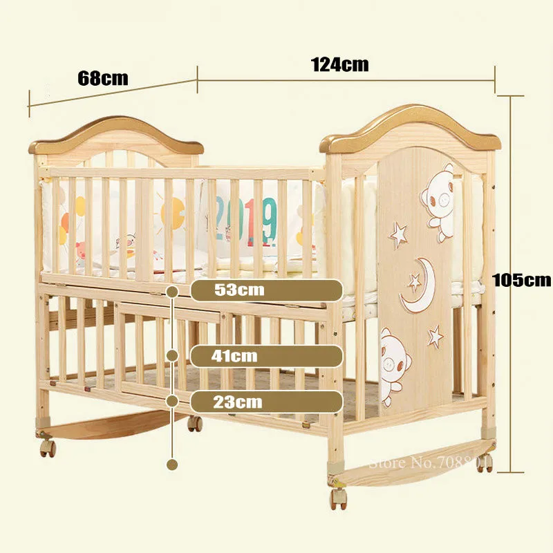 Cama infantil extensible de madera pino con mosquitera hasta 12 años - imagen 3