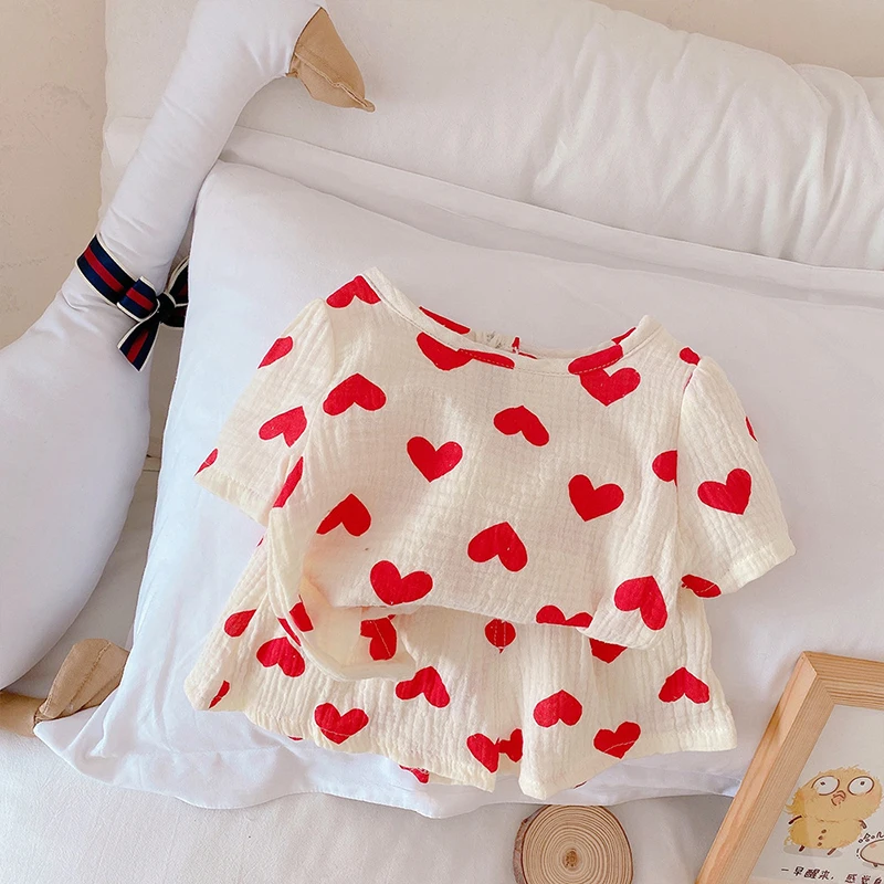 Conjunto de verano para niña con camiseta y shorts de algodón - imagen 4