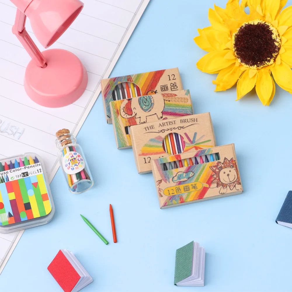 Lápices de colores mini para casa de muñecas – Accesorios creativos para niños - imagen 4