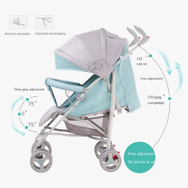 Cochecito ligero y plegable para bebé – LazyChild - imagen 3