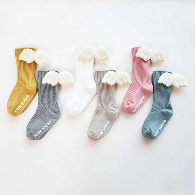 Calcetines de algodón alas de Ángel para niña - Color caramelo - imagen 2