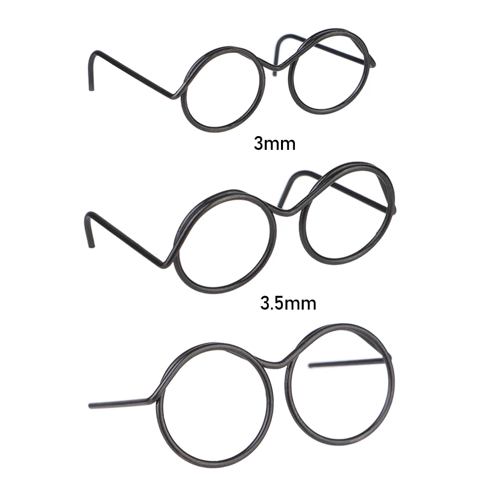 Gafas redondas metal retro Blythe para muñeca, montura sin lentes - imagen 4