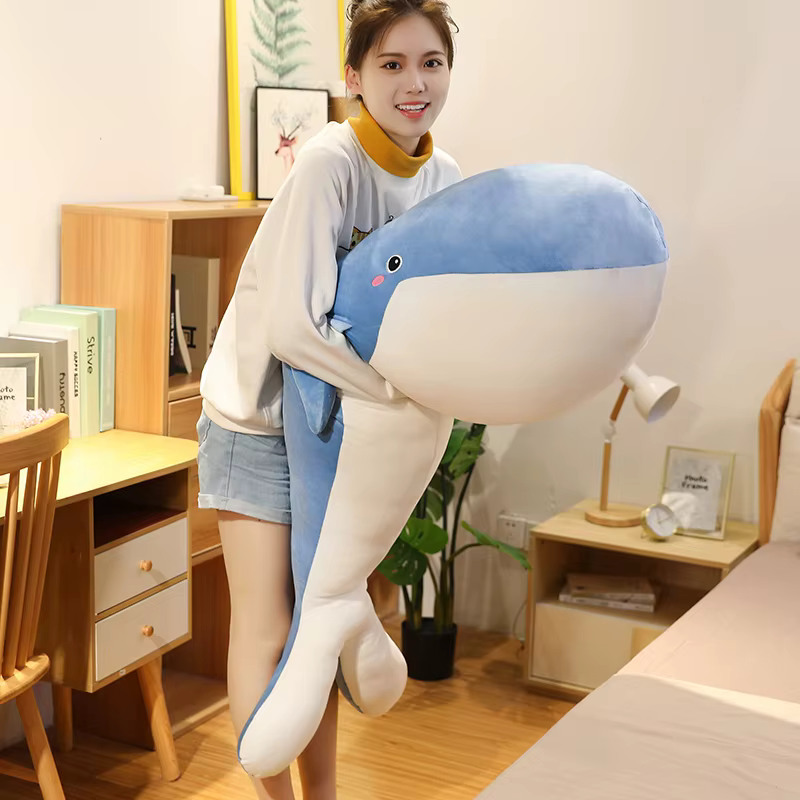 Animal marino de peluche: ballena azul