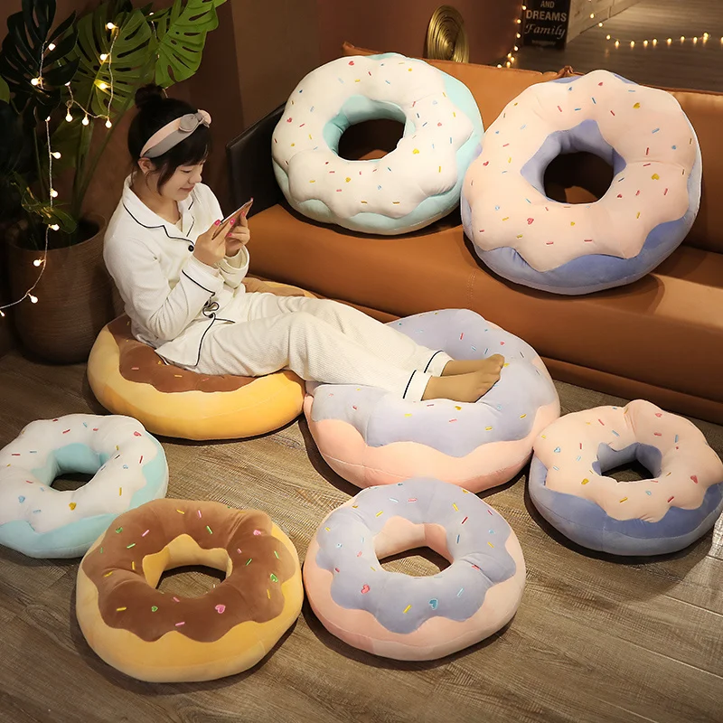 Cojín de peluche donut de chocolate para Navidad - imagen 4