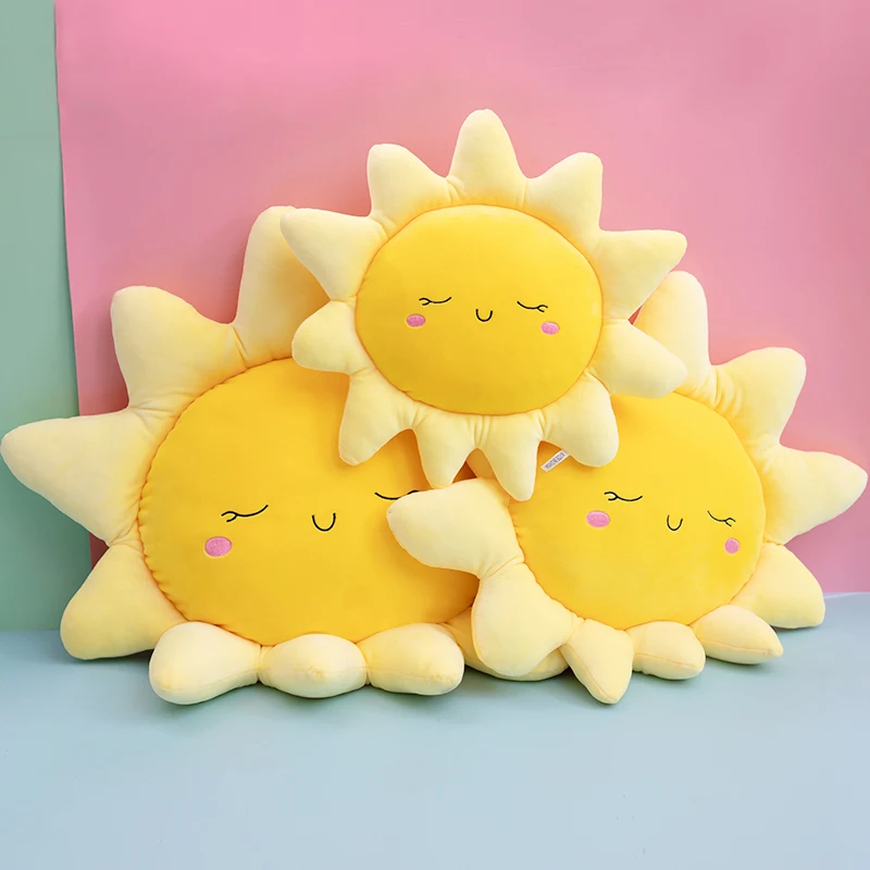 Almohada nube y sol de felpa para bebé – juguete suave coche - imagen 4