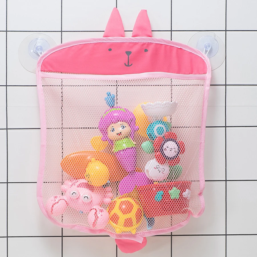 Juguetes de baño para bebé, bolsa organizadora rana y pato con red - imagen 4