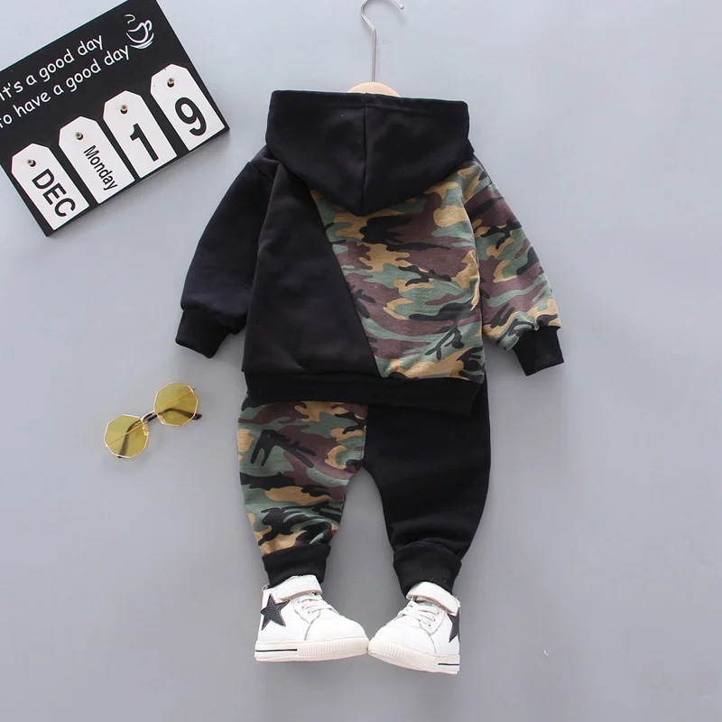 Conjunto infantil de punto con capucha y pantalones - Primavera/Otoño - imagen 2
