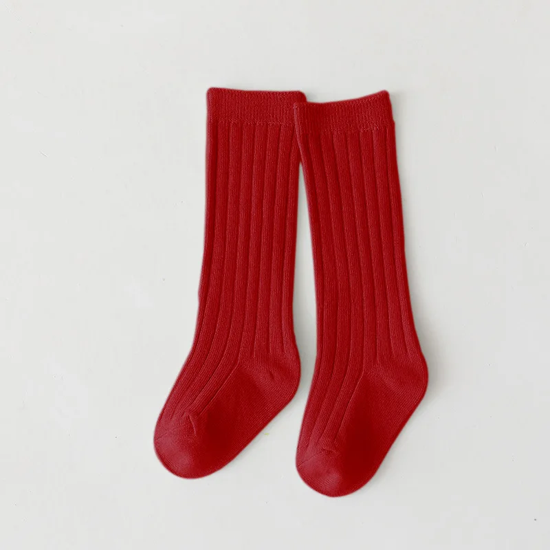 Calcetines largos de algodón para bebé y niño – Rayas lisos - imagen 5