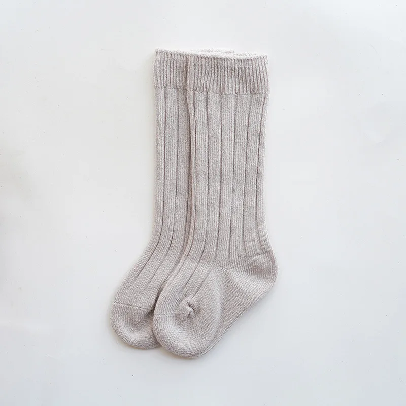 Calcetines algodón bebé hasta rodilla punto liso otoño-invierno