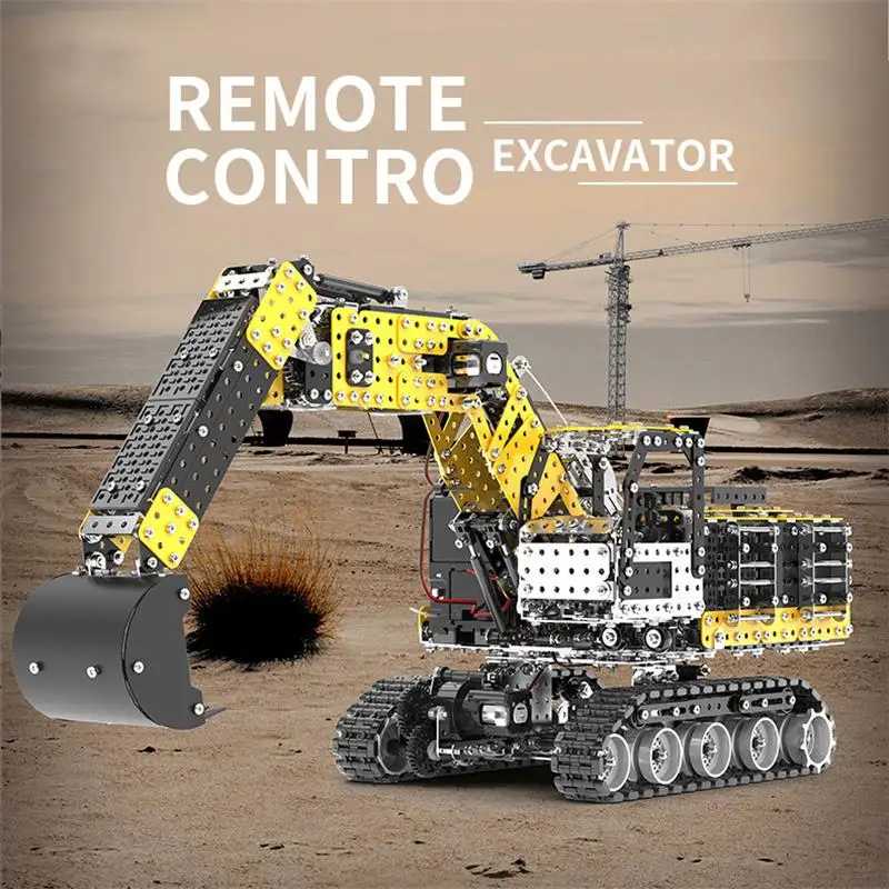 Excavadora de orugas RC para niño – Juguete educativo construcción - imagen 4
