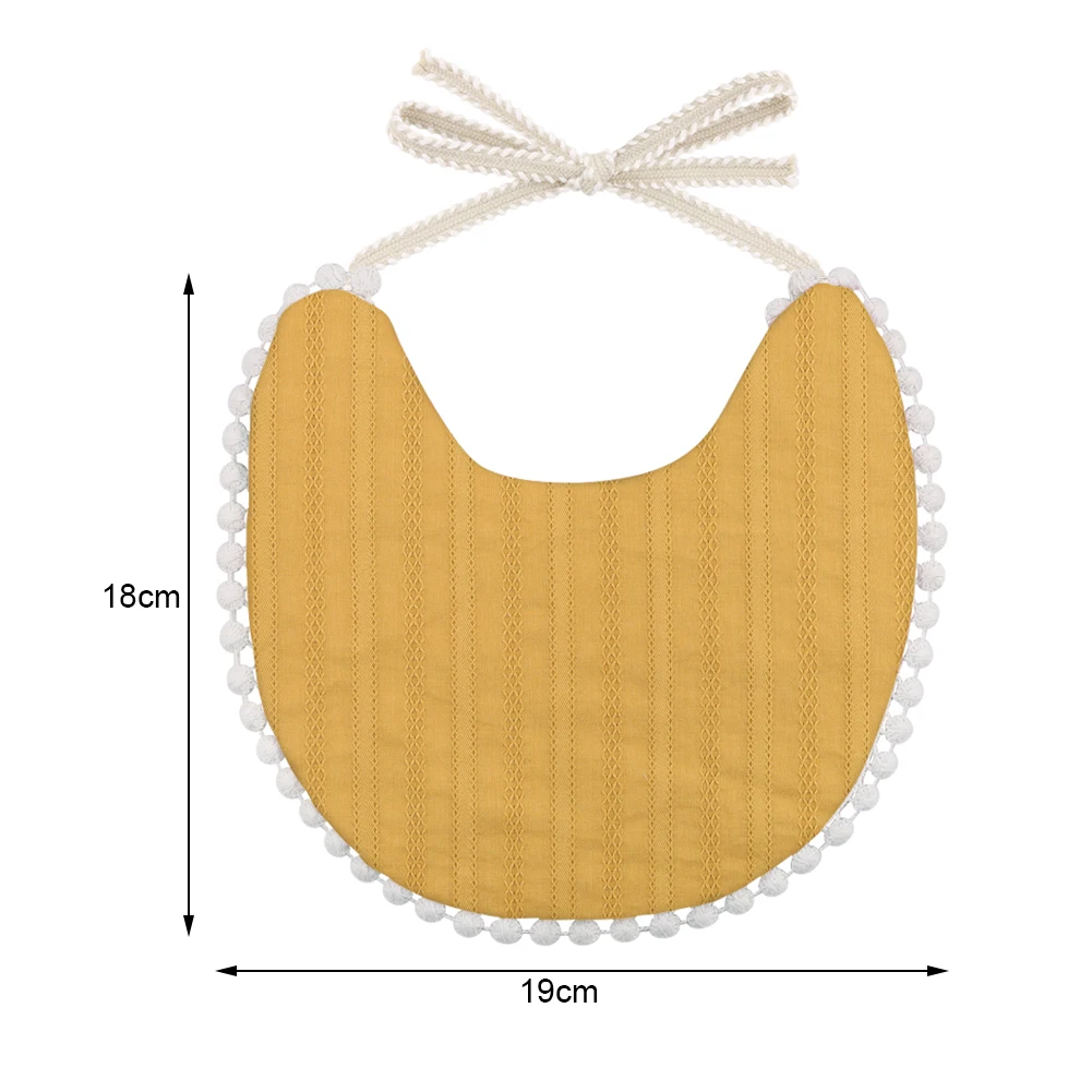Baberos para bebé de lino y algodón – Dos capas con estampado floral - imagen 2