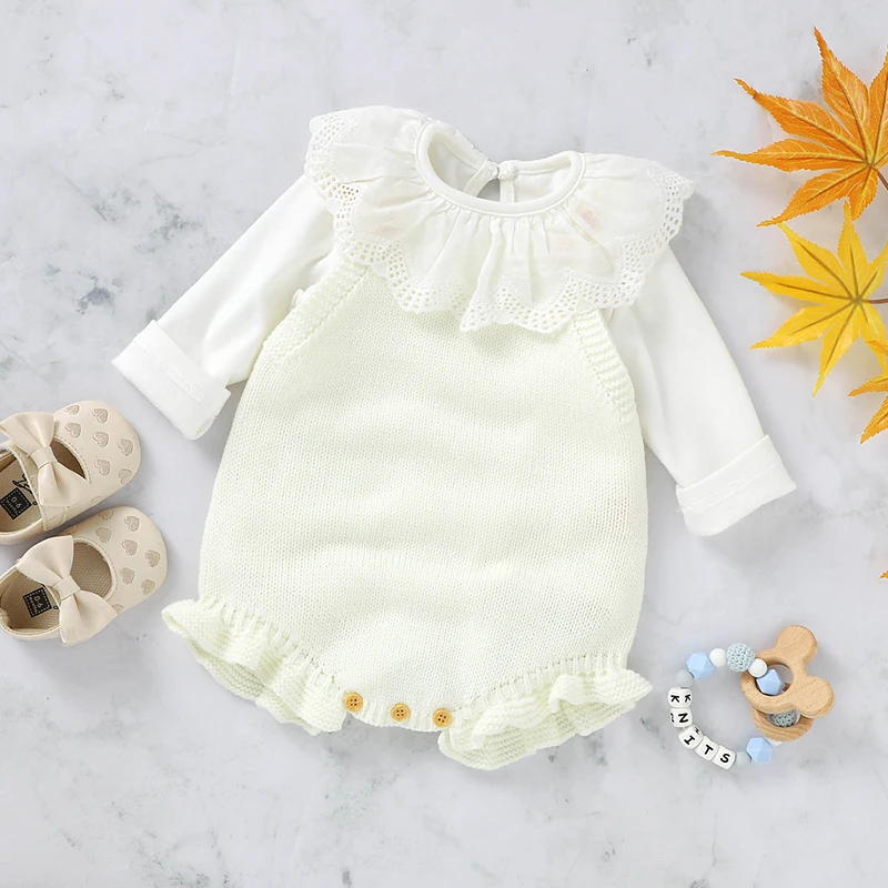 Body para bebe de punto solido con volantes - Mono sin mangas 0-18M - imagen 2