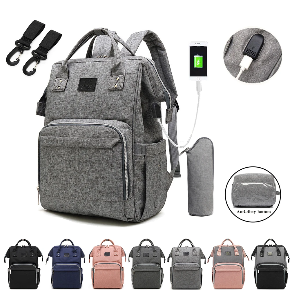 Mochila pañales impermeable gran capacidad cambiador para bebé - imagen 3