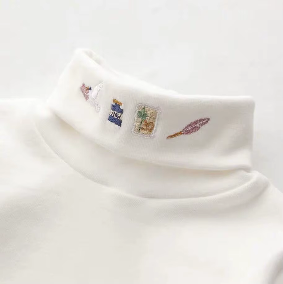 Blusa bordada de algodón para niña – Manga larga invierno - imagen 2