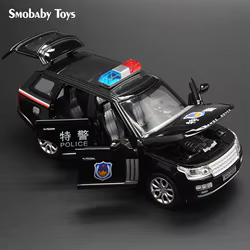 Range Rover policía de aleación con luces y música para niños