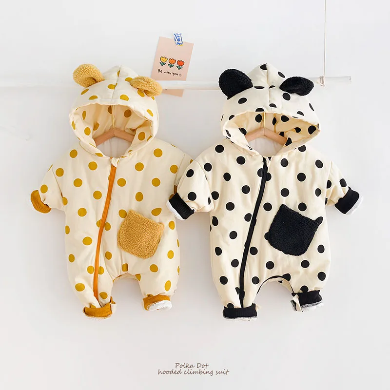 Pelele de lana con capucha para bebés – Otoño Invierno - imagen 2