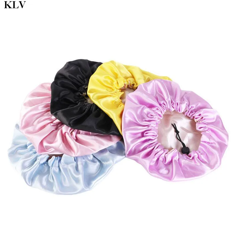 KLV gorro de satén reversible para dormir, doble capa suave - imagen 3