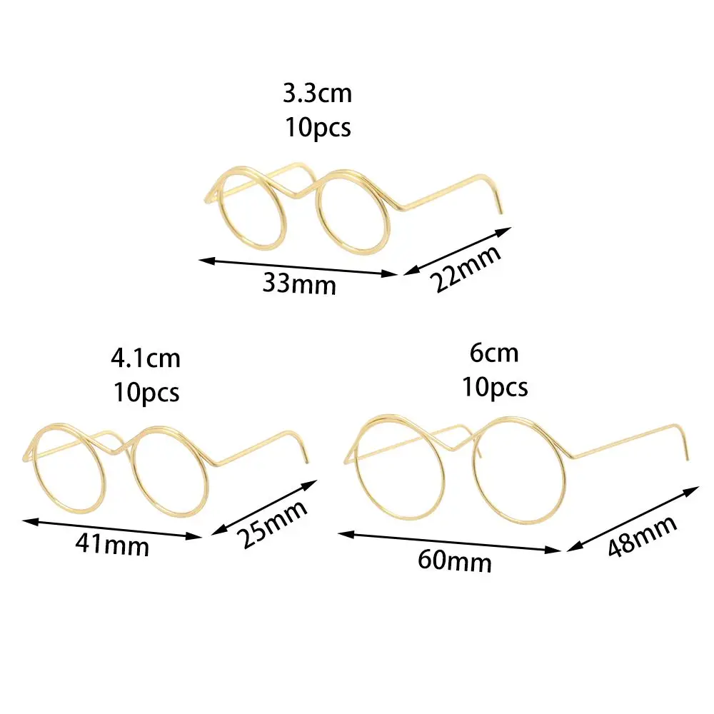 Gafas redondas metal retro Blythe para muñeca, montura sin lentes - imagen 5