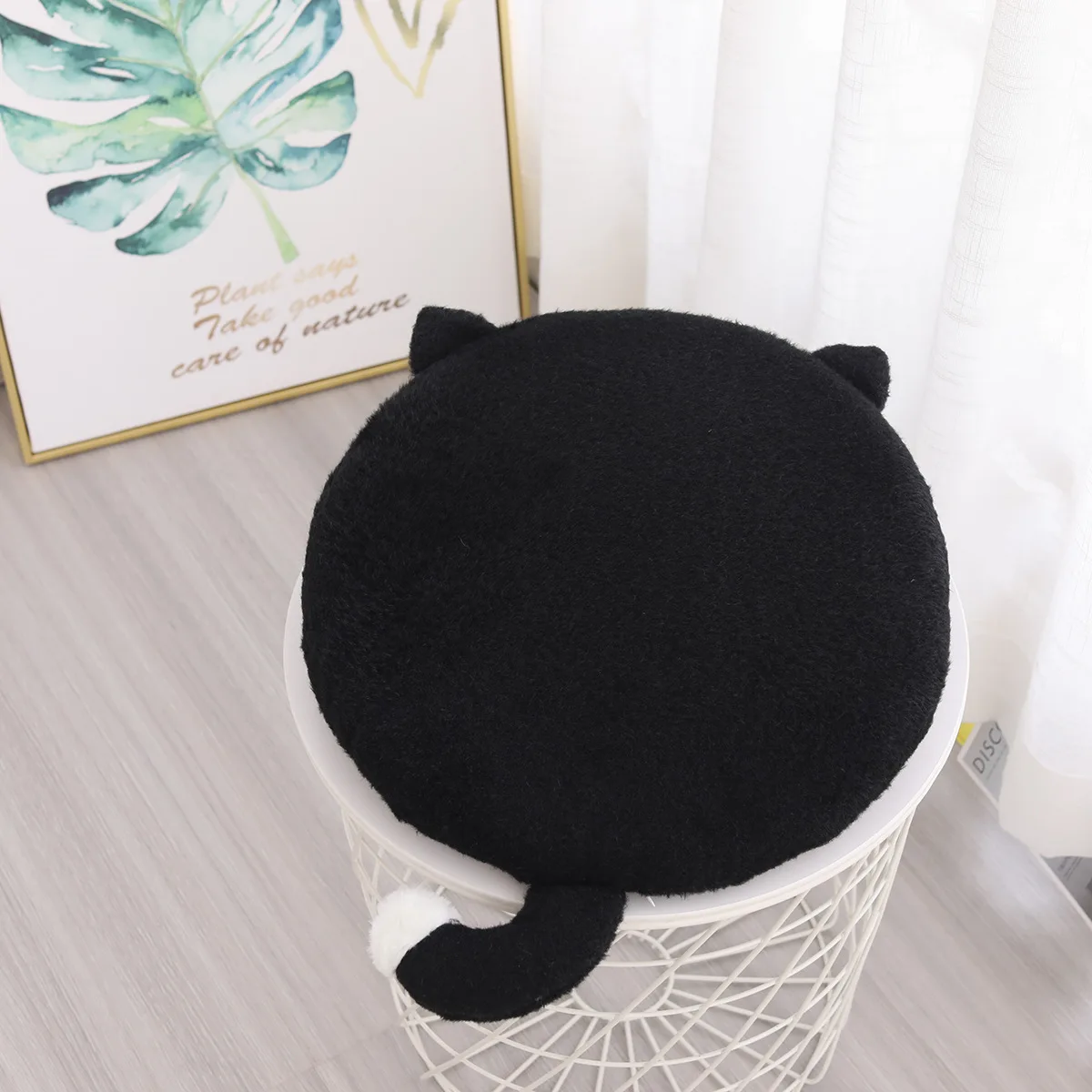 Cojín para silla de espuma viscoelástica con funda de peluche - imagen 3