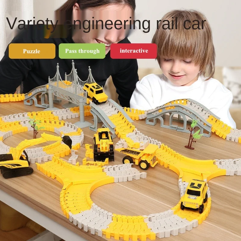 Pista eléctrica de tren para niños – Juguete de vías con accesorios - imagen 2