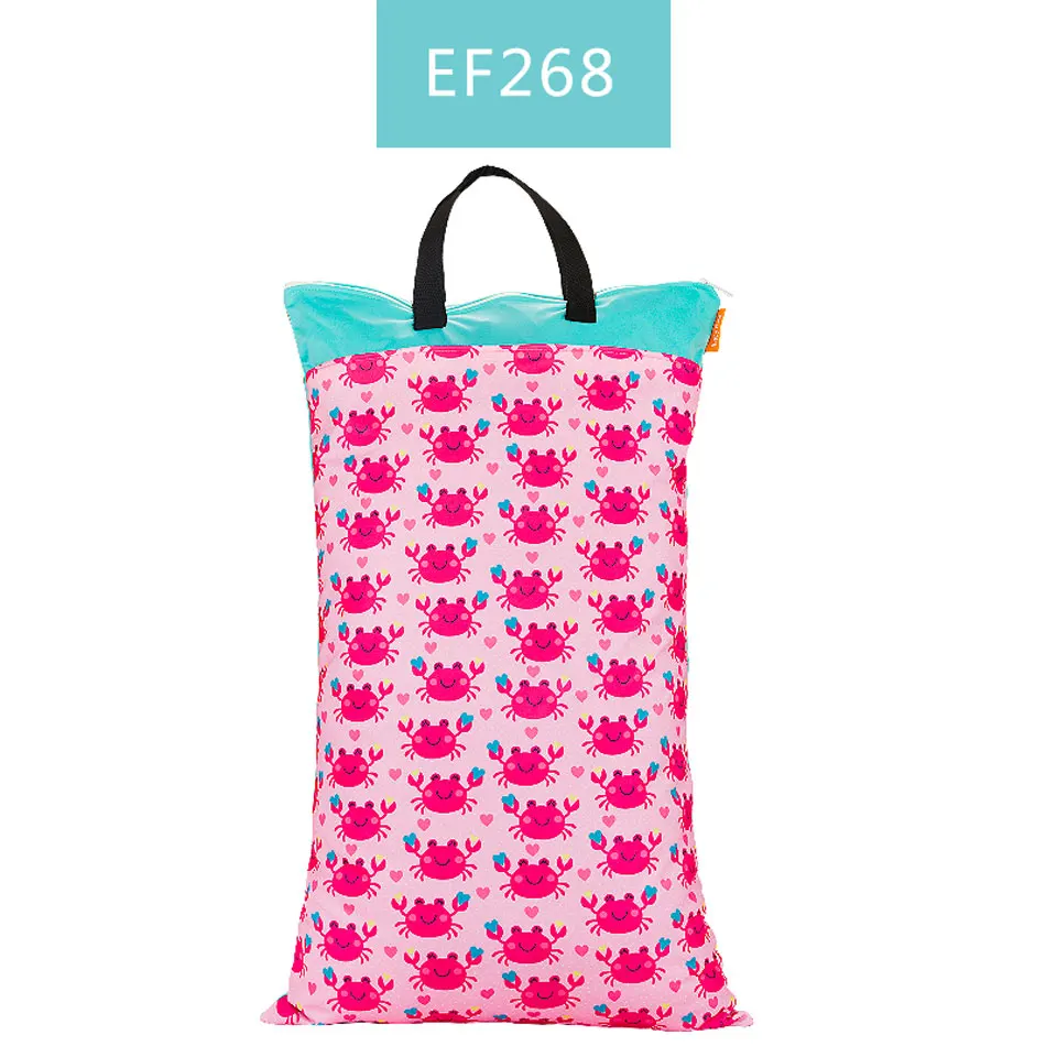 HappyFlute Bolsa húmeda impermeable PUL para pañales grande cochecito - imagen 2