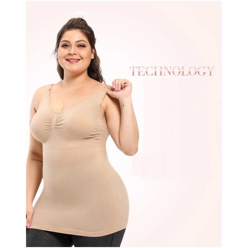 Top de lactancia sin mangas para talla grande en embarazo cómodo - imagen 3
