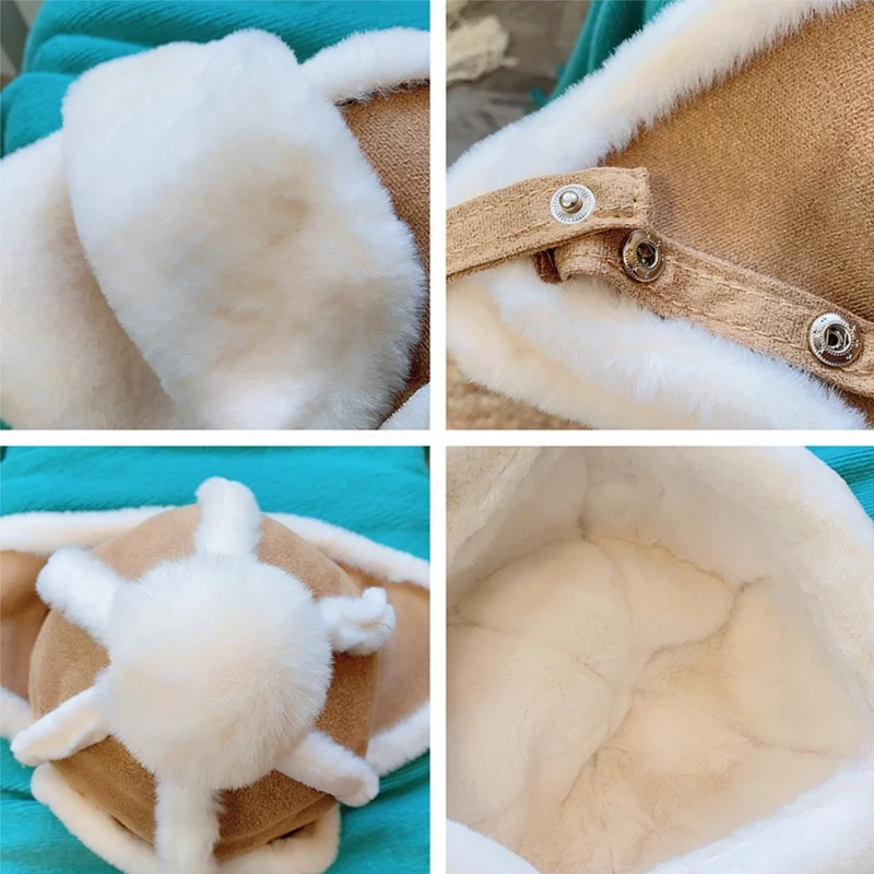 Gorro de invierno para bebé de piel sintética con orejeras - imagen 3