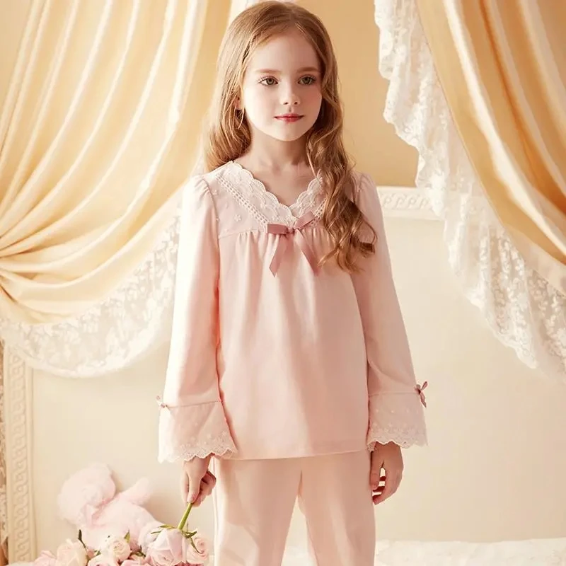 Pijama de algodón estilo princesa para niña manga larga - imagen 5