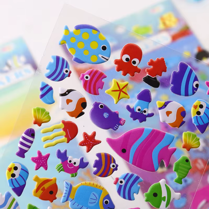 Pegatinas de peces 3D con álbum para niños - imagen 3