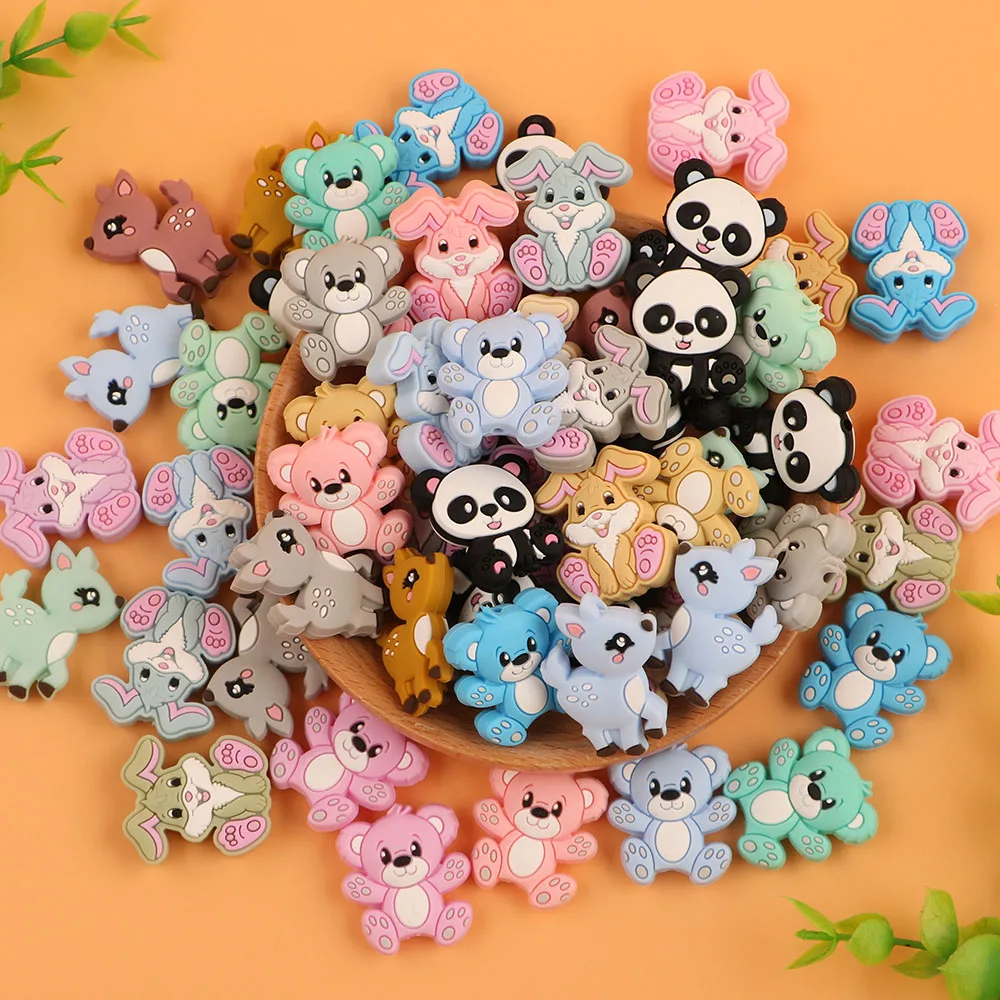 Kovict cuentas de silicona con forma de animales para niños - imagen 5