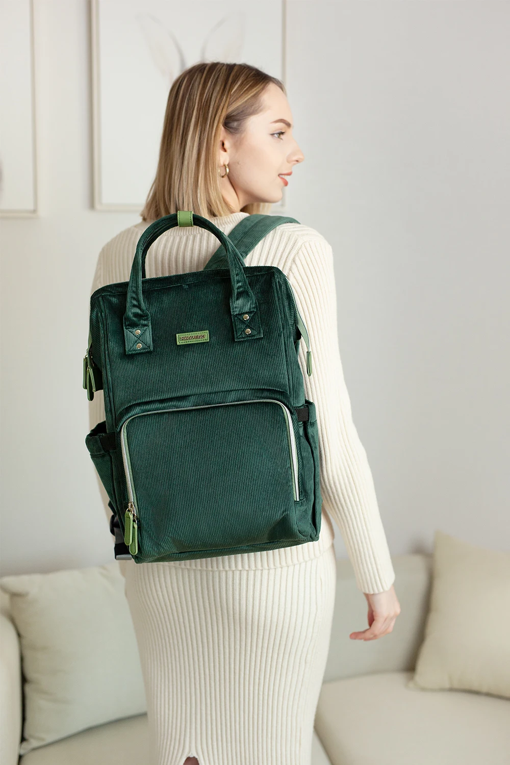 Bolsa de pañales Sunveno con múltiples bolsillos