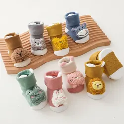 Calcetines antideslizantes de invierno para bebé con motivos animales